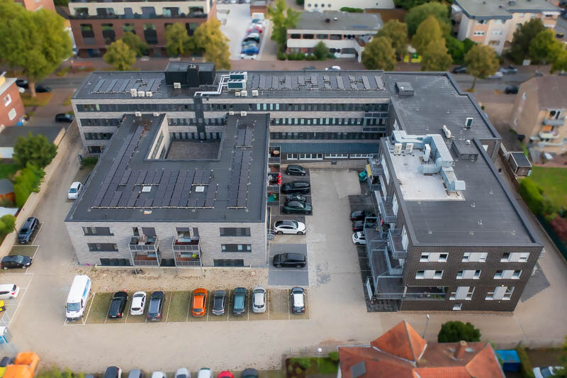 Luftbild-Gebäude- derma-Praxis Vest Dr. med. C. Paschoula-Büning Dr. med. S. Altmeyer